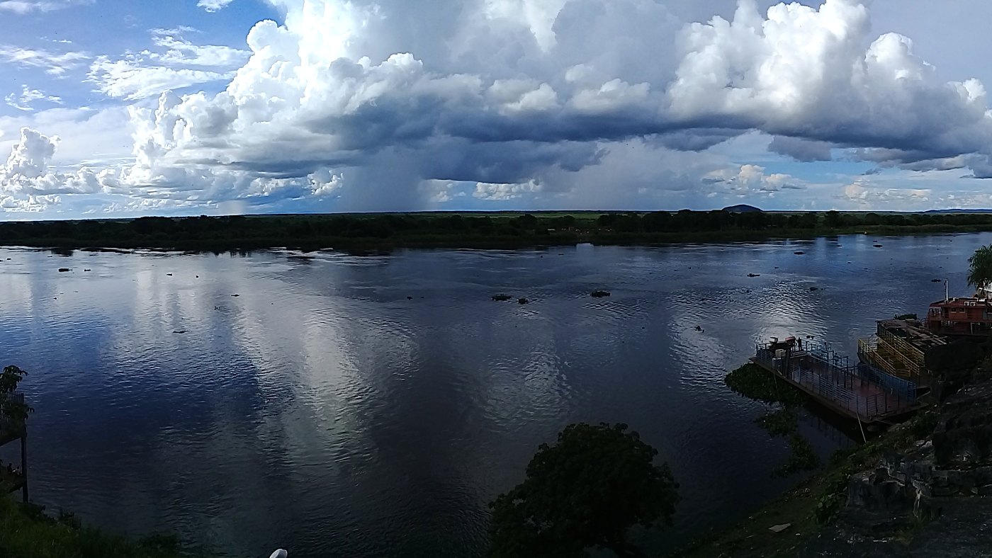 Vista do rio Paraguai na altura de Ladário, no Mato Grosso do Sul, onde fica a régua que mede a seca do Pantanal
