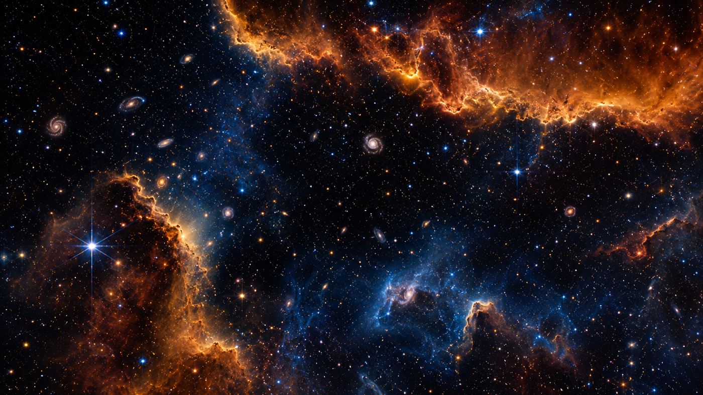 A deep-field infrared image of thousands of distant galaxies and glowing gas captured by the James Webb Space Telescope