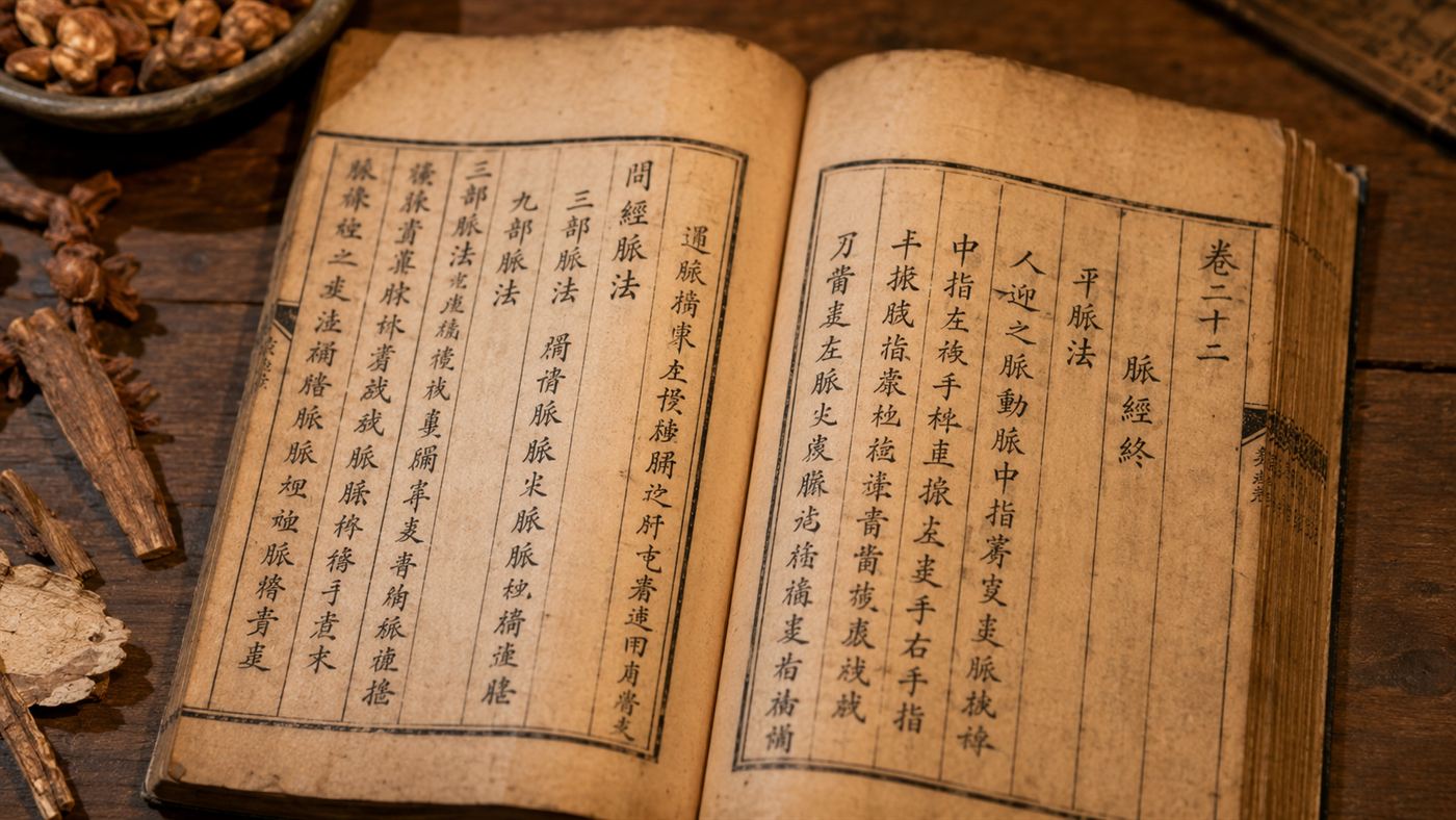An ancient Chinese medical manuscript with brushed characters, like the text that guided Tu Youyou to artemisinin