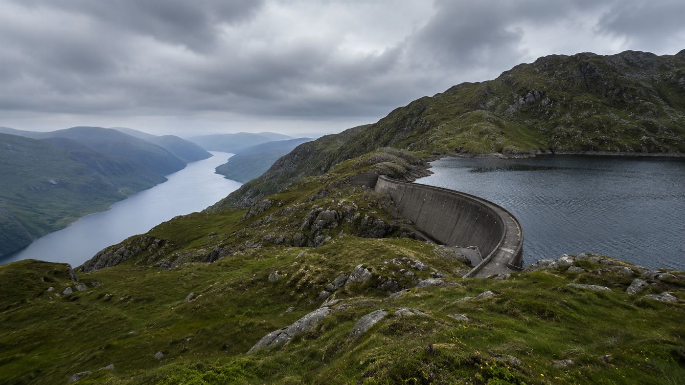 The high mountain reservoir above Loch Awe that powers Cruachan Power Station