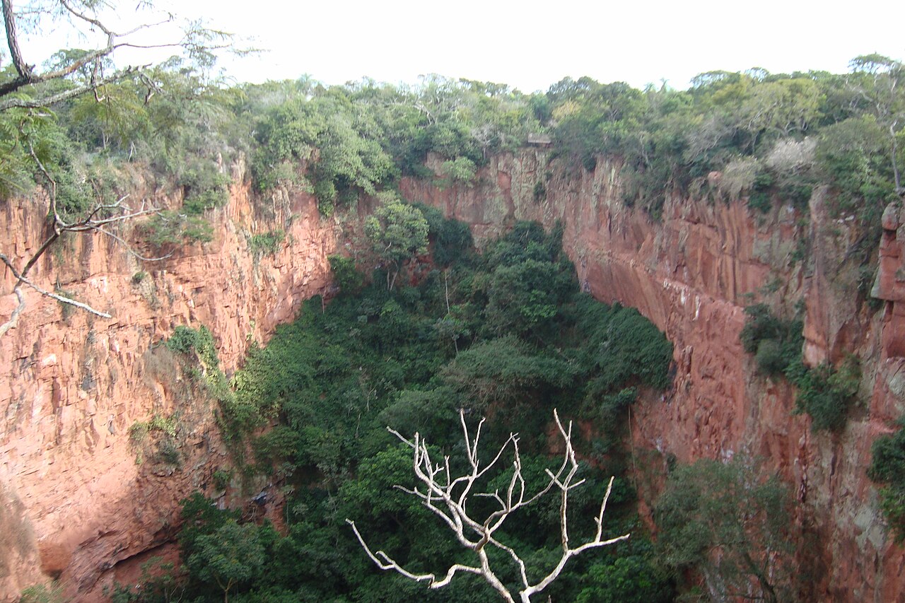 Vista dos paredões e da vegetação no Buraco das Araras, em foto de arquivo de 2010