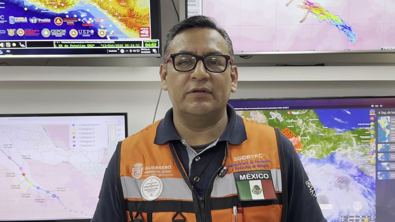 Imagem de divulgação: Trudy pode ganhar força e chegar à categoria 4, mas previsão apresentada pelo Pronóstico para Guerrero destaca incerteza crescente sobre a trajetória